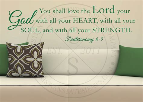 You Shall Love the LORD Your God Vinyl Wall Statement - Deuteronomy 6:5, Vinyl, SCR392