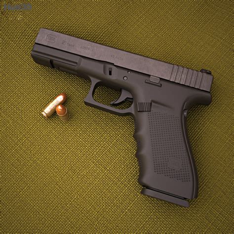 Glock 21 Gen4 3D模型 - 下载 手枪 on 3DModels.org