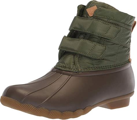 Amazon.com | SPERRY Women's Saltwater Jetty Snow Boot, Green, 8.5 M US | Snow Boots Cowboy Boots ...