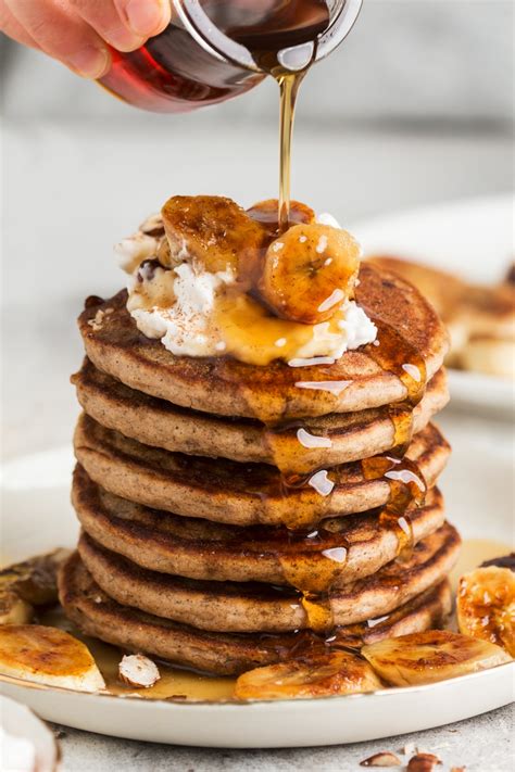 Fluffy vegan banana pancakes - Lazy Cat Kitchen