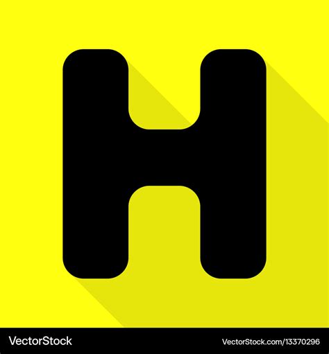 Letter h sign design template element black icon Vector Image