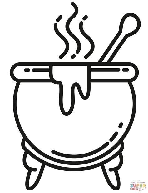 Cauldron coloring page | Free Printable Coloring Pages