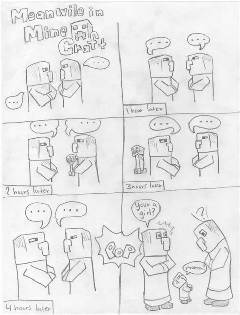 Meanwhile in Minecraft (villager breeding) by TheKrazyPanda on DeviantArt