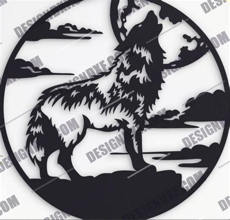 Wolf Metal Wall Art DXF Files - Instant Download