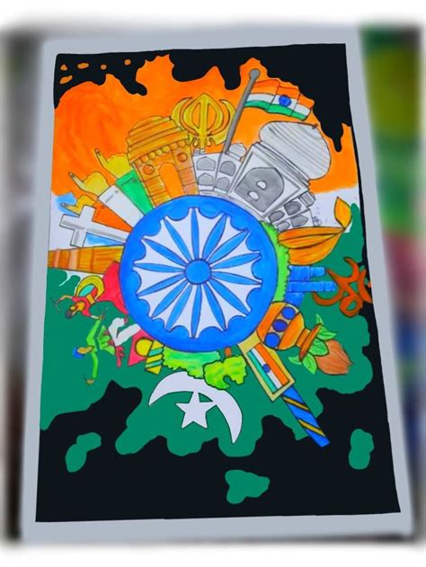 Ek bharat shreshtha bharat poster (painting/drawing) | Poster drawing, Diversity poster ...