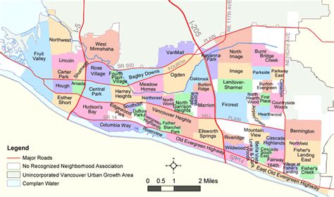 Vancouver Neighborhoods | Vancouver washington, Washington map ...