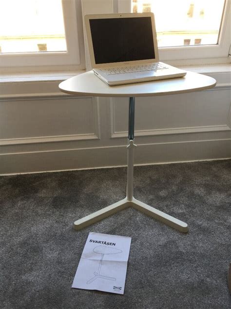 White laptop stand / side table, height adjustable - IKEA 'Svartasen' | in Kelvinbridge, Glasgow ...