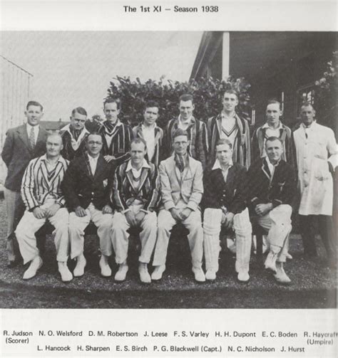 Team Photo Archive | 1938 | Winchmore Hill Cricket Club