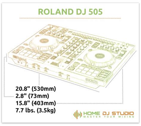 Roland DJ 505 Dimensions