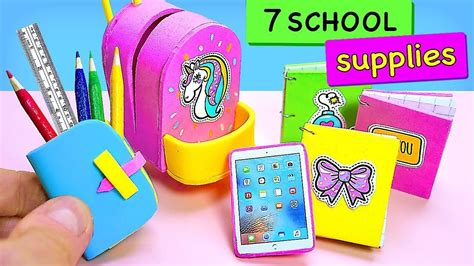 7 DIY Miniature School Supplies | Miniature school, Diy barbie furniture, Barbie dolls diy