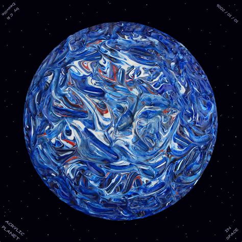 Acrylic Planet In Space - 2006 Painting by Carl Deaville - Pixels