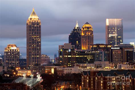 Midtown Atlanta Skyline at Dusk Photograph by Bill Cobb