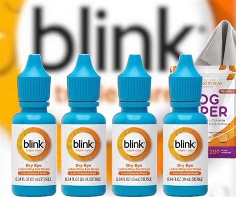 Amazon.com: Blink Triple Care Lubricating Eye Drops 4 Pack Moderate ...