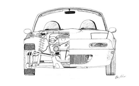 90 Mazda Miata Coloring Pages Coloring Pages