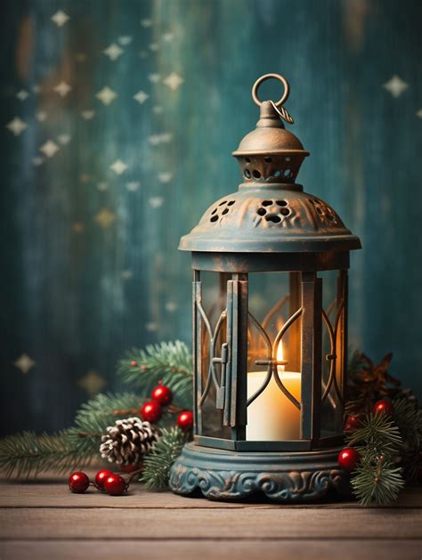 Vintage Christmas Lantern Free Stock Photo - Public Domain Pictures