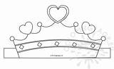 Paper princess crown Template  Coloring Page sketch template