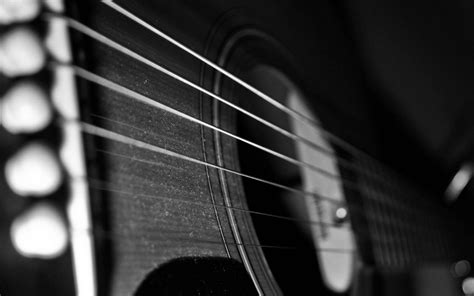 Brown guitar, guitar, depth of field, monochrome HD wallpaper ...