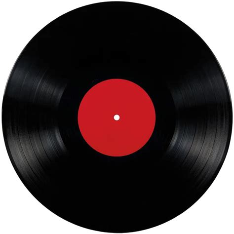 Black vinyl lp album disc record, isolated long play disk blank label ...