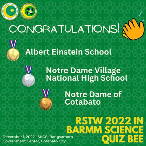 RSTW 2022 | CONGRATULATIONS! S & T QUIZ BEE WINNERS | MOST