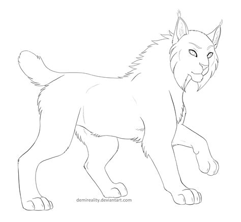 Free Lynx Lines (png+paint update) by DemiReality on DeviantArt