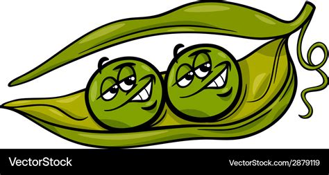 Like two peas in a pod cartoon Royalty Free Vector Image