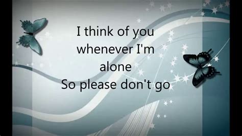 Please Don't Go lyrics -Joel Adams - YouTube