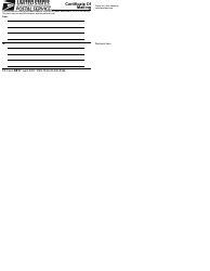 PS Form 3817 Download Printable PDF, Certificate of Mailing | Templateroller