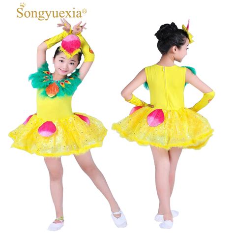 Children Dancewear Chicken Cuckoo Performance Costumes Birds Dance ...