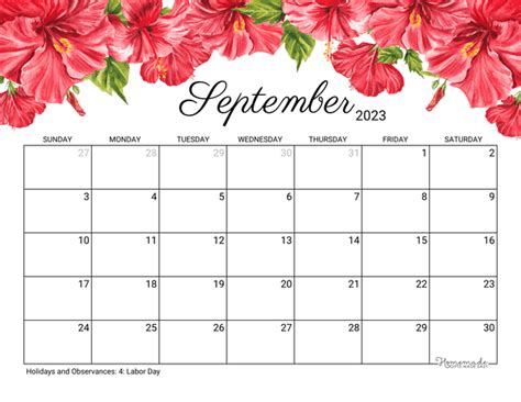 September 2023 Calendar Printable Free Pdf - Get Calender 2023 Update