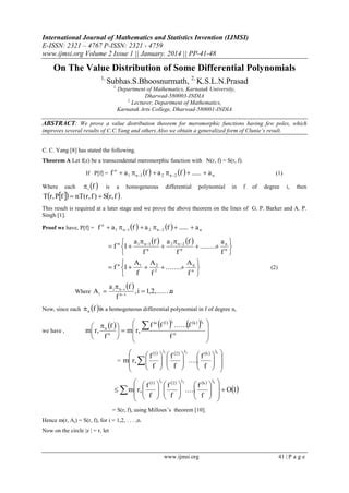 International Journal of Mathematics and Statistics Invention (IJMSI) | PDF