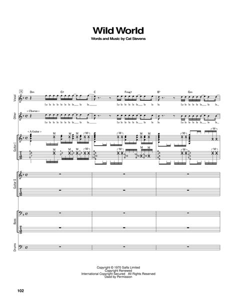 Wild World by Cat Stevens - Guitar Tab - Guitar Instructor