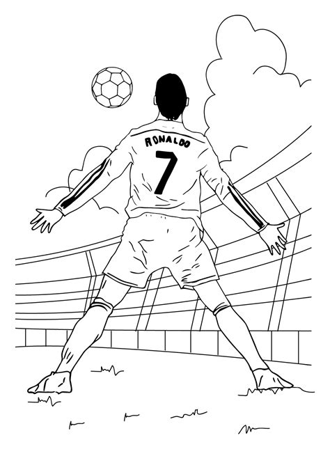 Cristiano Ronaldo Football Player Coloring Page - Free Printable Coloring Pages