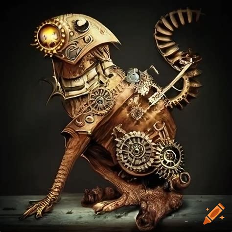 Steampunk animals artwork on Craiyon