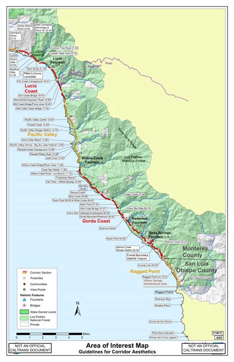 *Big Sur Interactive Highway Maps with Slide Names & Mile Markers – BigSurKate