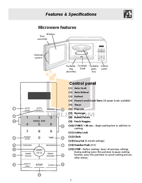 PDF manual for Frigidaire Microwave FFCM0734LS