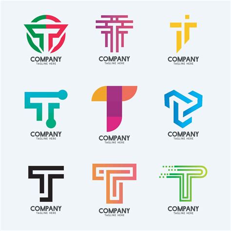 Creative Minimal Letter T logo design. Premium business logotype. | Colorful logo design, Logo ...