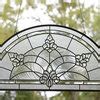 All Clear Stained Glass Beveled Hanging Window Panel 34" W x 18" H ...