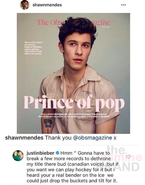 Justin Bieber Disagrees W/ Shawn Mendes' Being Called 'Prince Of Pop ...