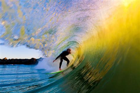 Surfer on Wave at Sunset. Surfer on Amazing Wave at Sunset, in the Barrel, Epic , #SPONSORED, # ...