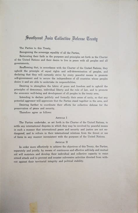 #OnThisDay in 1954, the Southeast Asia Treaty Organization or SEATO was established in Manila ...