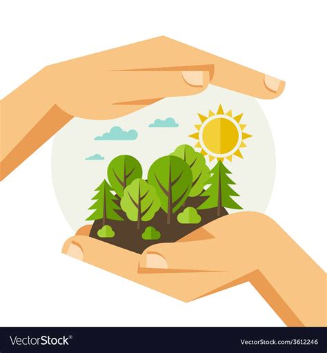 Ecology protection concept Royalty Free Vector Image