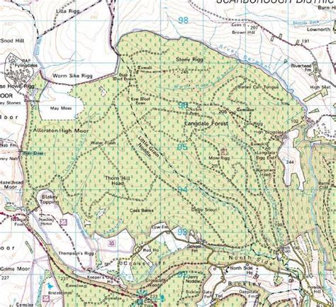 North Yorkshire Moors Laminated National Park Wall Map