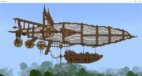 Day 1 of building a steampunk airship, what do you think? : r/Minecraft