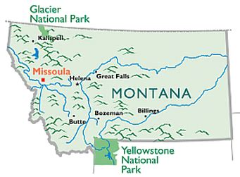 Montana Map Missoula | Time Zones Map