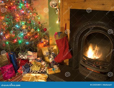 Christmas Fireside Royalty Free Stock Images - Image: 23425469