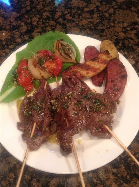 Salt Block Mediterranean Steak on a Stick — Big Green Egg Forum