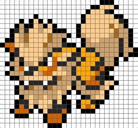 #059 arcanine | Pixel art, Pixel art pokemon, Pixel art pattern