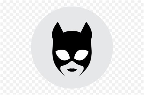 Cat Mask Clipart Black And White - Catwoman Logo Png Emoji,Emoji Character Sheet Mask - free ...