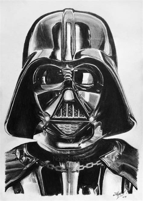 Darth Vader Print Star Wars Fine Art Drawing Anakin