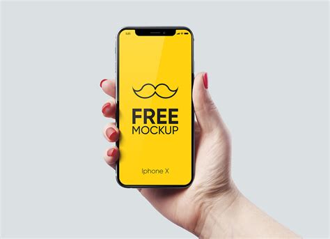 Free iPhone X in Female Hand Photo Mockup PSD - Good Mockups